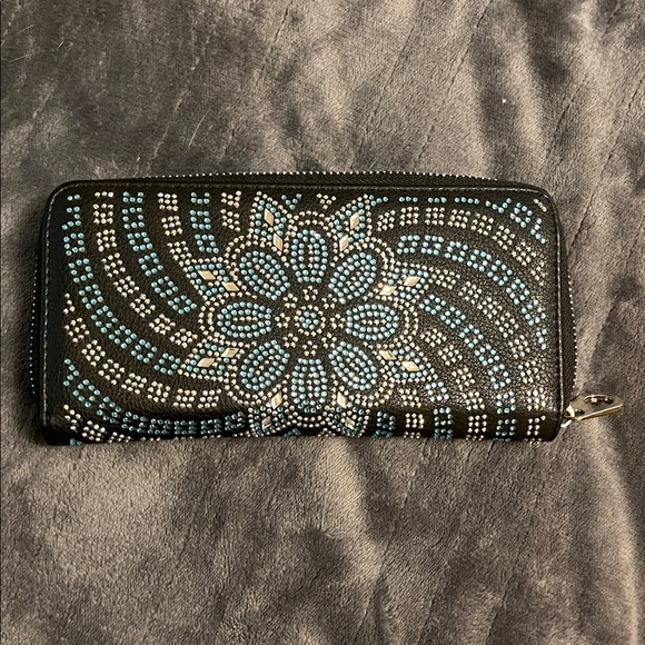 Handbags - Elegant Black and Blue Women's Wallet
